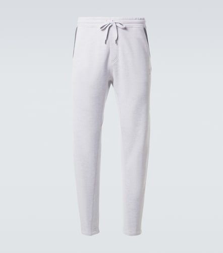 Cotton-blend jersey sweatpants - Brunello Cucinelli - Modalova