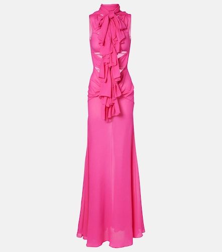 Alaia Cutout ruffled jersey gown - Alaia - Modalova