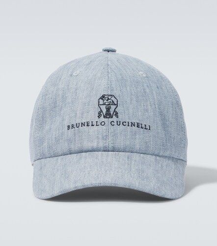 Gorra de lino con logo - Brunello Cucinelli - Modalova