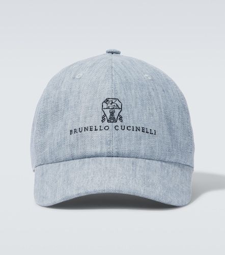 Logo linen baseball cap - Brunello Cucinelli - Modalova