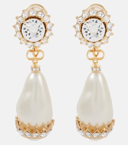 Famiglia embellished drop earrings - Valentino - Modalova