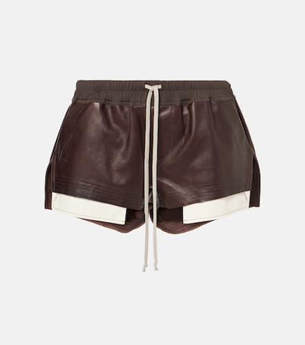 High-Rise Shorts aus Leder - Rick Owens - Modalova