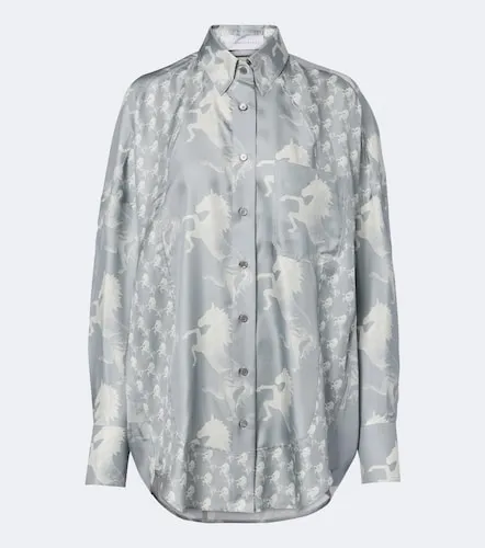 Camisa de satén de seda estampada - Stella McCartney - Modalova