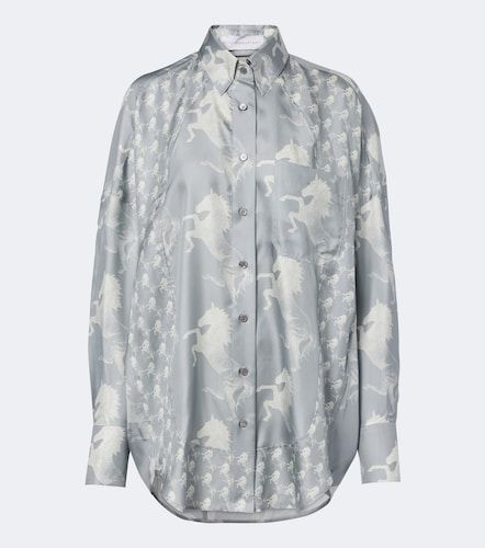 Printed silk satin shirt - Stella McCartney - Modalova