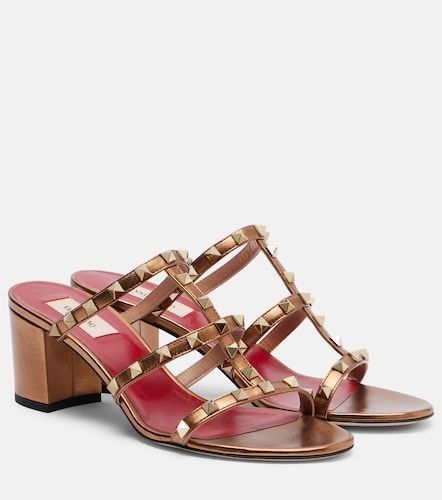 Rockstud metallic leather mules - Valentino Garavani - Modalova