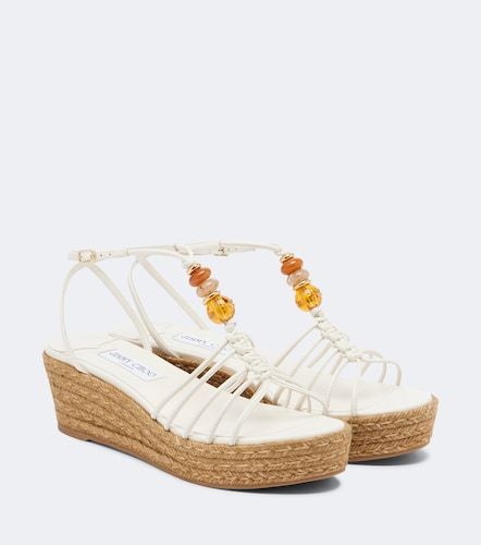Lemi embellished leather wedge sandals - Jimmy Choo - Modalova