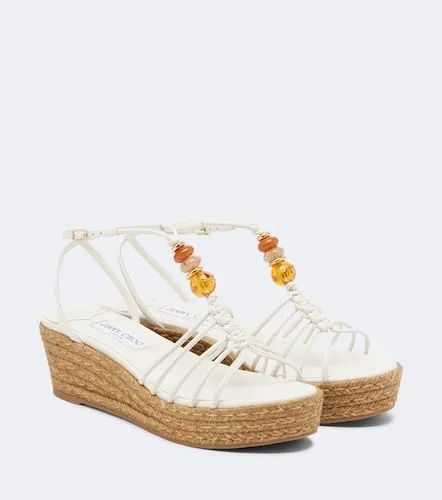 Lemi embellished leather wedge sandals - Jimmy Choo - Modalova