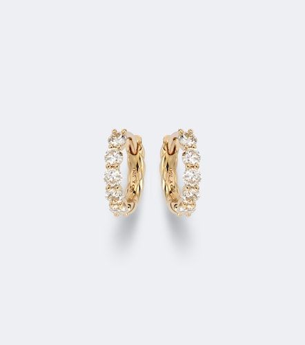 Pendientes de aro Petite Pavé de oro de 18 ct con diamantes - David Yurman - Modalova