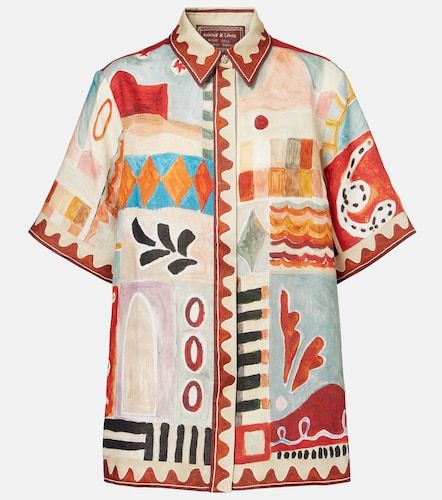 Alémais x LRNCE camisa Michelle de lino estampada - Alemais - Modalova