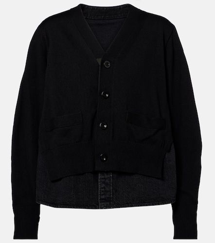 Cárdigan en mezcla de algodón con paneles - Sacai - Modalova