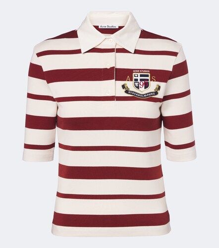 Polo in misto cotone a righe - Acne Studios - Modalova