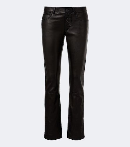 Gucci Gerade Hose aus Leder - Gucci - Modalova