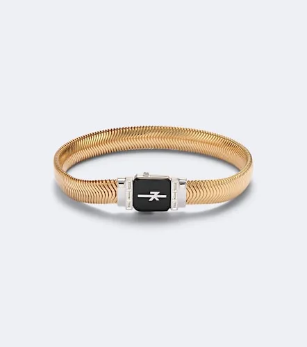 Feelings 18kt and enamel bangle bracelet with diamonds - Nikos Koulis - Modalova