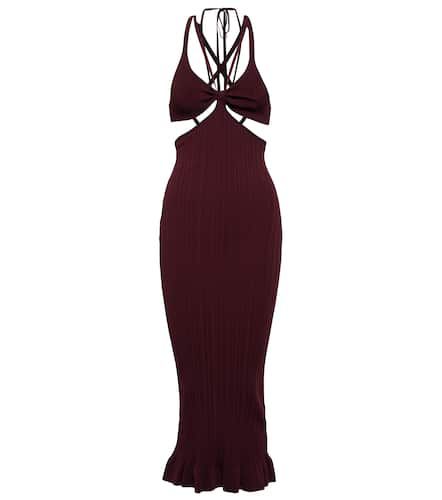 Cutout ribbed-kit bodycon midi dress - Philosophy di Lorenzo Serafini - Modalova