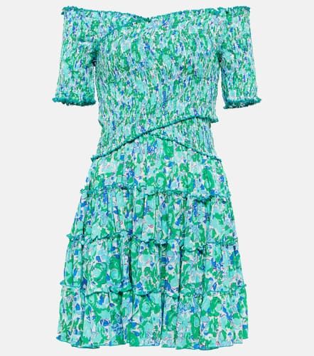 Soledad floral shirred minidress - Poupette St Barth - Modalova