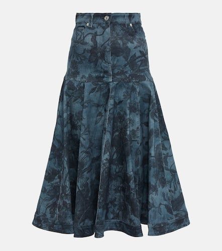 Erdem Lacey floral denim midi skirt - Erdem - Modalova