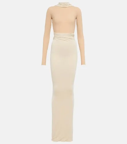 Vestido largo de jersey deconstruido - MM6 Maison Margiela - Modalova