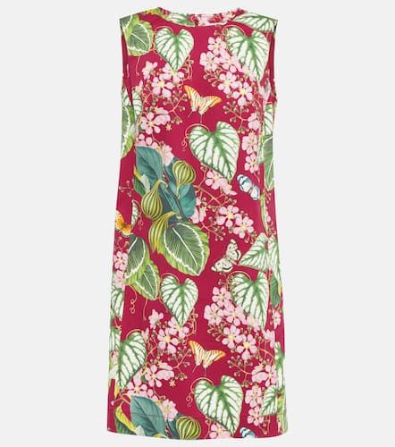 Robe en coton mélangé à fleurs - Oscar de la Renta - Modalova