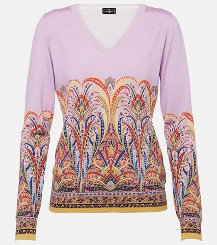 Pullover in misto seta con stampa - Etro - Modalova