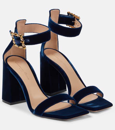 Wondy embellished velvet sandals - Gianvito Rossi - Modalova