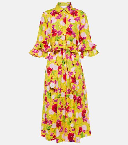 Floral cotton shirt dress - Carolina Herrera - Modalova