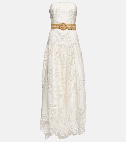 Vacay belted linen lace midi dress - Zimmermann - Modalova