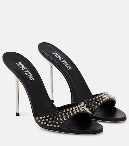 Lidia embellished leather mules - Paris Texas - Modalova