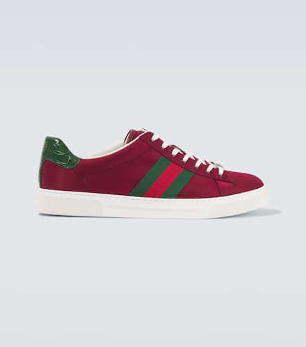 Gucci Ace leather-trimmed sneakers - Gucci - Modalova