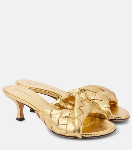 Blink Intrecciato 50 metallic leather mules - Bottega Veneta - Modalova