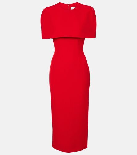 Vestido midi de crepé con capa - Roland Mouret - Modalova