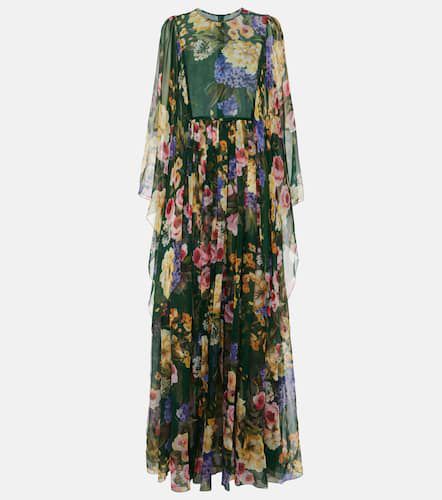 Floral silk chiffon gown - Dolce&Gabbana - Modalova