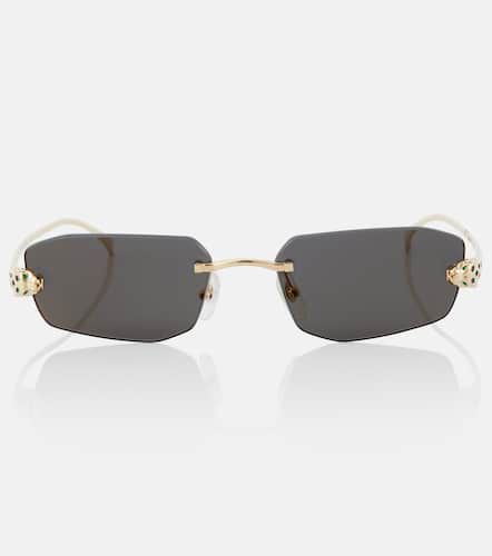 Eckige Sonnenbrille Panthère de Cartier - Cartier Eyewear Collection - Modalova