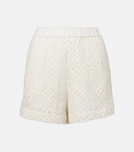 Shorts en croché de algodón de tiro alto - SIR - Modalova