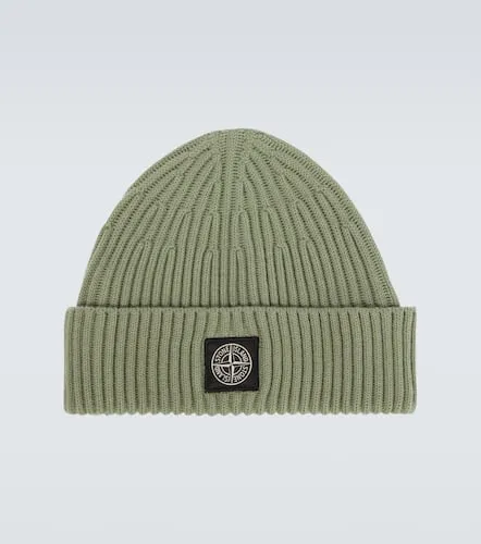Compass ribbed-knit virgin wool beanie - Stone Island - Modalova