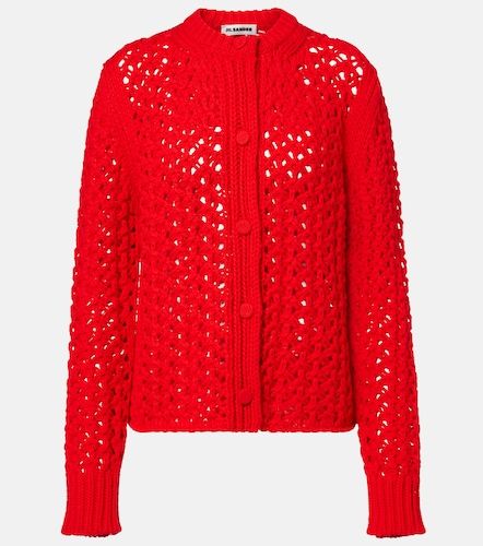Cárdigan de lana de punto calado - Jil Sander - Modalova