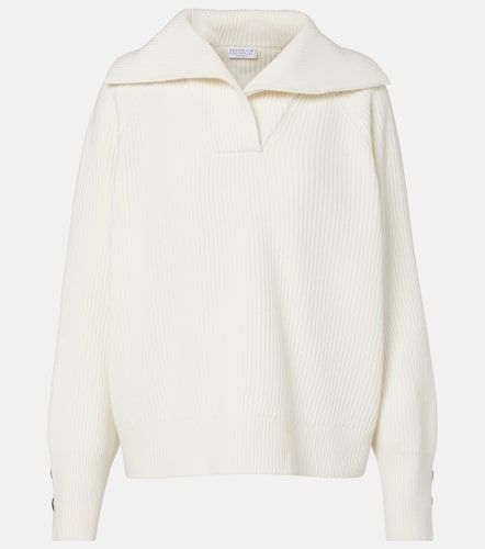 Pullover in lana, cashmere e seta - Brunello Cucinelli - Modalova