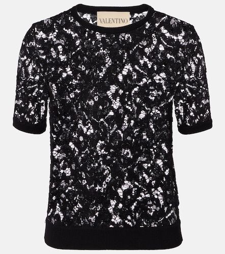 Top in pizzo floreale - Valentino Garavani - Modalova