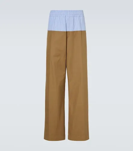 Pantaloni a gamba larga in twill di cotone - Dries Van Noten - Modalova