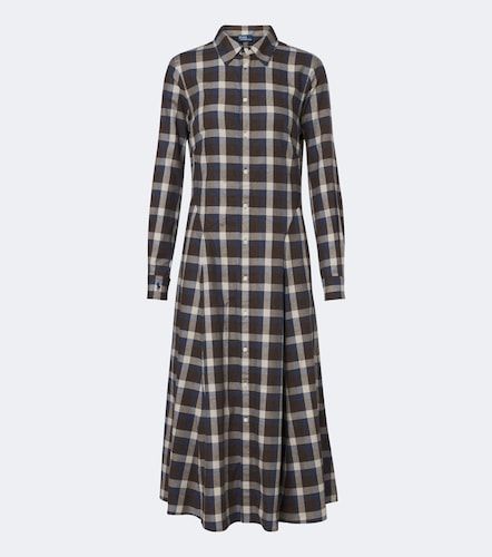 Vestido camisero de sarga de algodón a cuadros - Polo Ralph Lauren - Modalova