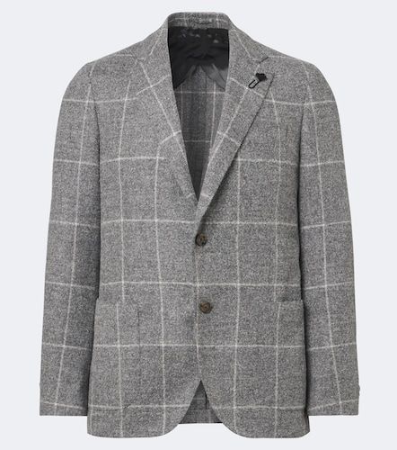 Checked alpaca and wool-blend blazer - Lardini - Modalova