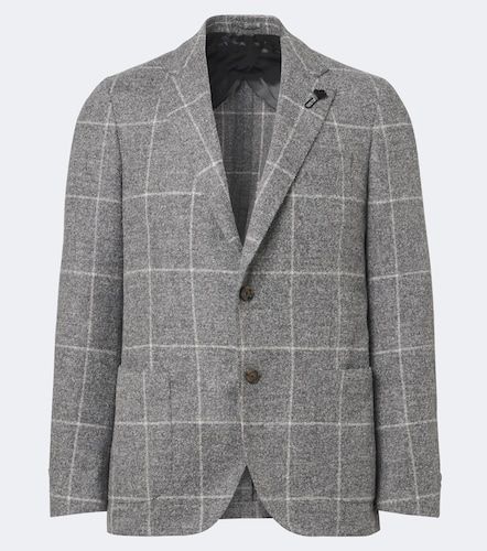 Checked alpaca and wool-blend blazer - Lardini - Modalova