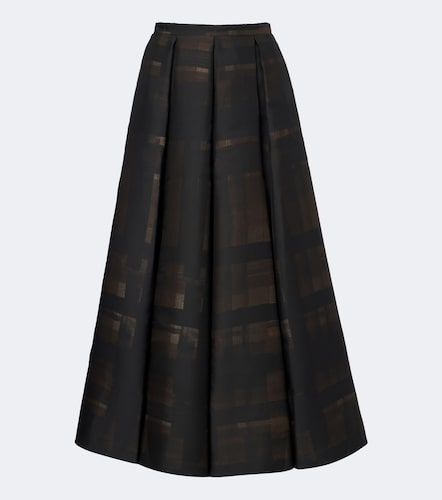 Sylvane checked pleated mikado midi skirt - Emilia Wickstead - Modalova