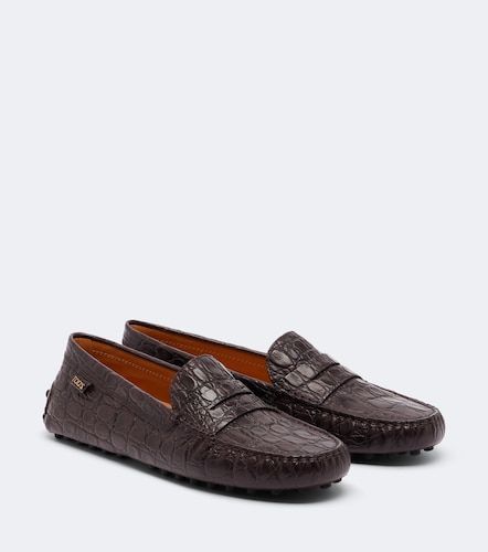 Gommino croc-effect leather driving shoes - Tod's - Modalova