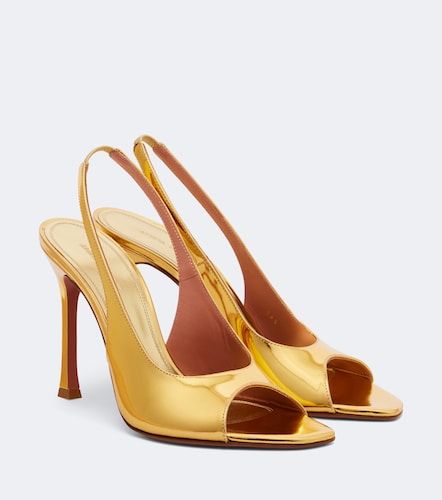 Slingback-Sandalen Alexa aus Metallic-Leder - Amina Muaddi - Modalova