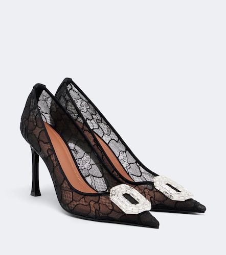 Amina Muaddi Pumps Camelia in pizzo - Amina Muaddi - Modalova
