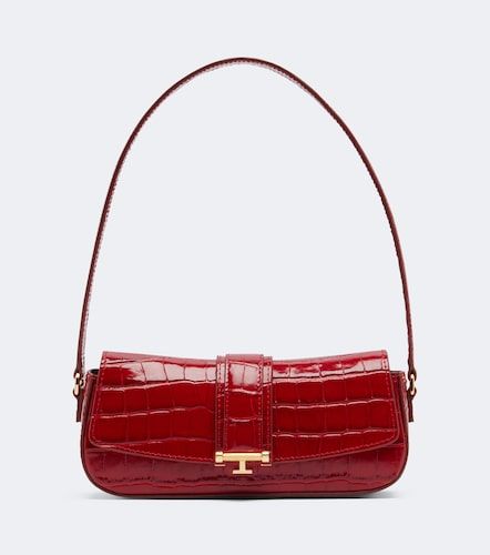 Bodrum croc-effect leather shoulder bag - The New Arrivals Ilkyaz Ozel - Modalova