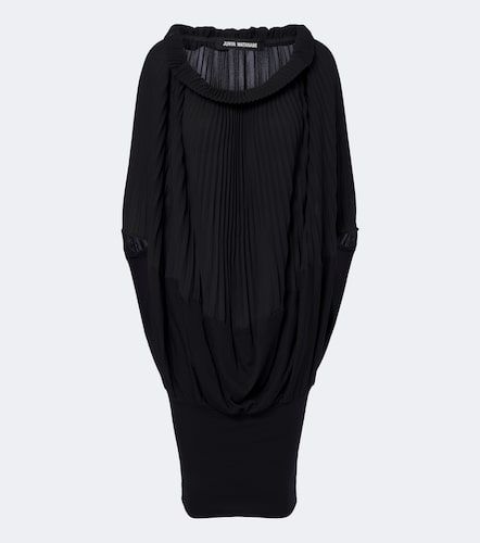 Abito midi in lana plissé - Junya Watanabe - Modalova