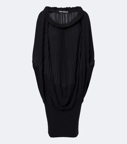 Vestido midi de lana plisado - Junya Watanabe - Modalova