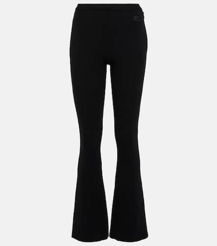 CourrÃ¨ges Ribbed-knit high-rise flare pants - Courreges - Modalova