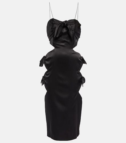 Abito midi in misto seta con cut-out - Alessandra Rich - Modalova